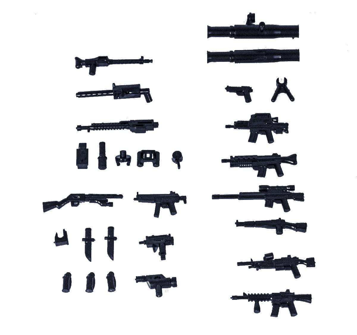 Mini Weapons and Accessories Compatible Combo Pack, 27 pcs