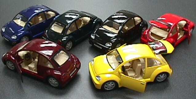 1/24 NEW BEETLE VW 6 PC SET